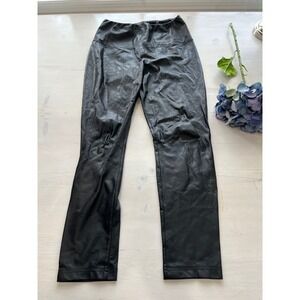 Wilfred Free Black Faux Leather Leggings Pants‎ Womens Size M